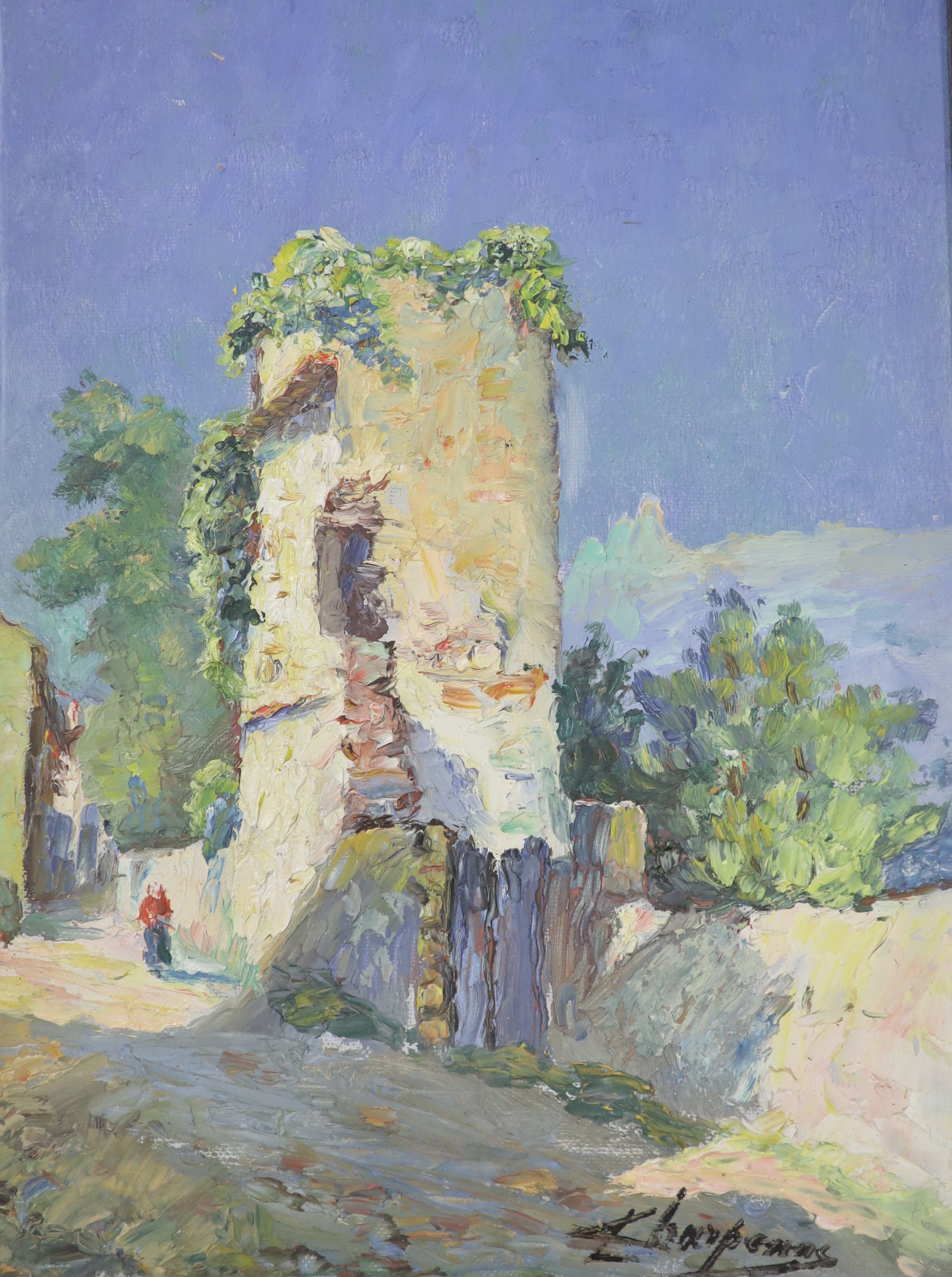 Louis-Emile Charpenne (French 19th/20th century) Five landscapes, oil on board 38x26cm